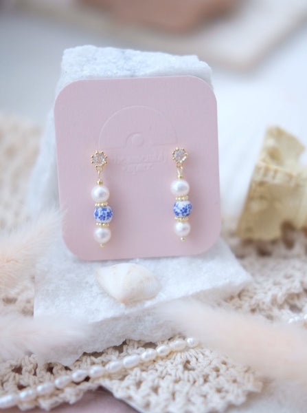 Pearl Earrings - Porcelain v1