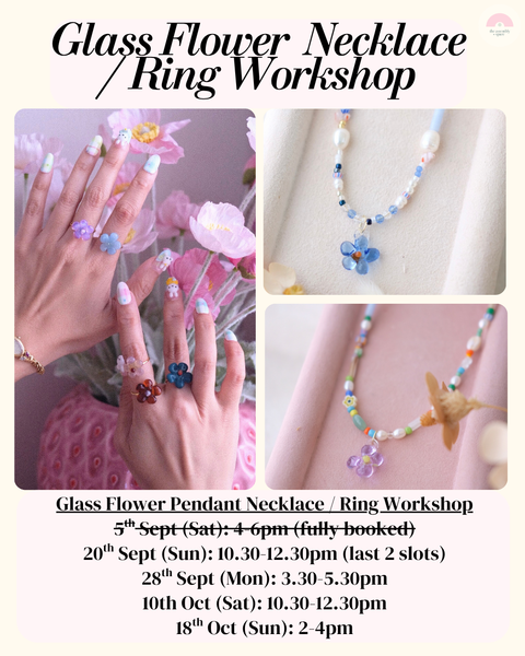 Glass Flower Necklace / Ring Lampwork Workshops - Sept / Oct