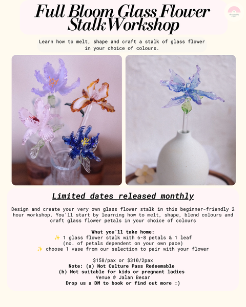 Full Bloom Glass Flower Stalk Lampwork Workshops - Sept / Oct