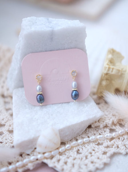 Pearl Earrings - Peacock