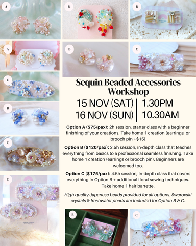 Sequin Beaded Beginner Workshop - 15th / 16th Nov