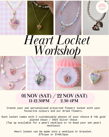 Heart Locket Workshop - 1st / 22nd Nov