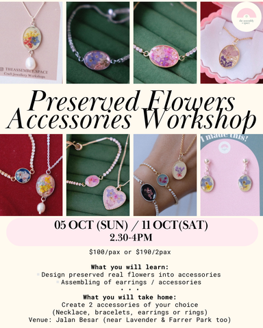 Preserved Floral Jewellery Workshop - 5th / 11th Oct