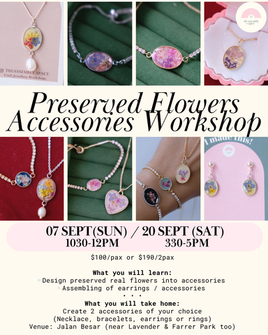 Preserved Floral Jewellery Workshop - 7th / 20th Sept