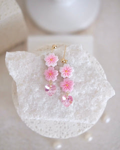 Sakura - Duo (with Swarovski heart crystal)