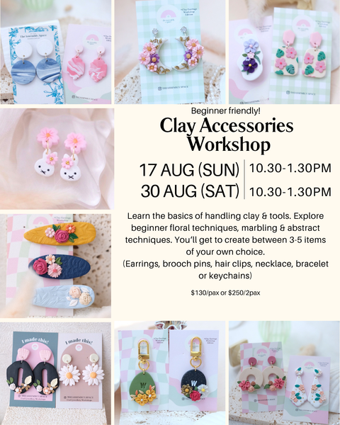Clay Accessories Workshop (Beginner) - 17th / 30th Aug