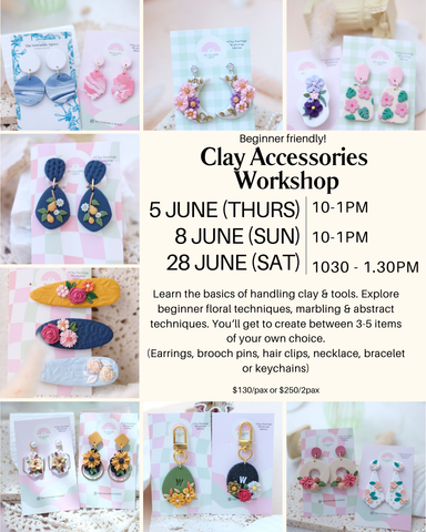 Clay Accessories Workshop (Beginner) - 5th / 8th / 28th June