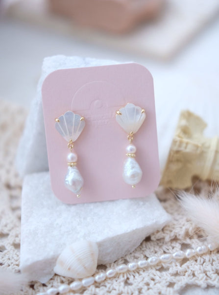 Pearl Earrings -  Shelle