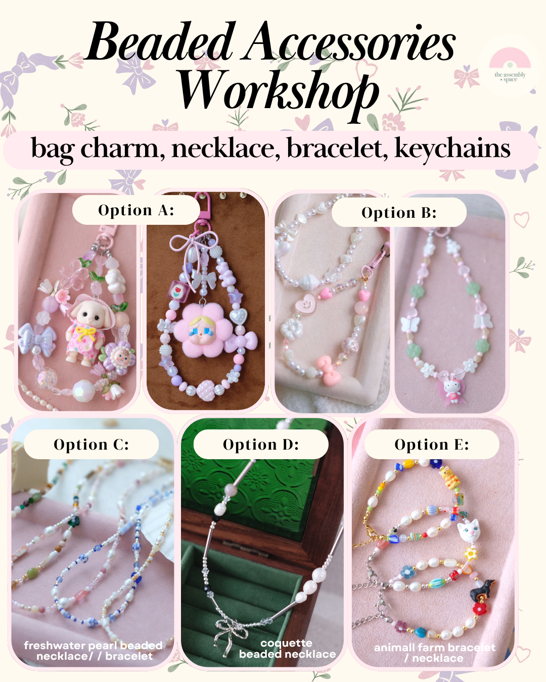 Beaded Accessories Workshop (Bag Charm, Necklace, Bracelet) - 2nd / 10th Aug