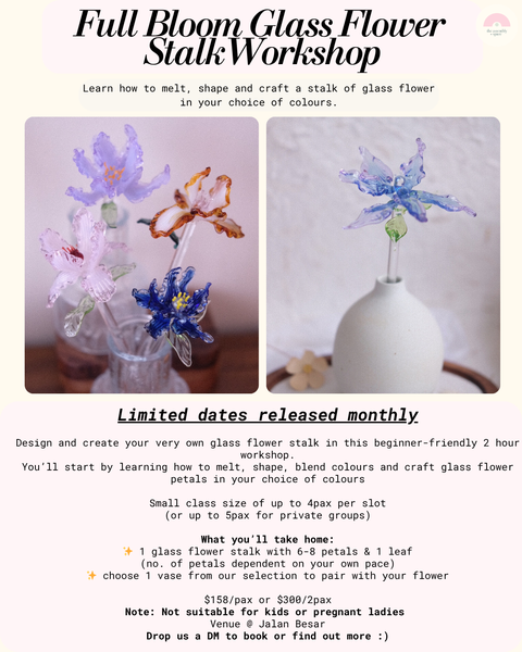 Full Bloom Glass Flower Stalk Lampwork Workshops - May