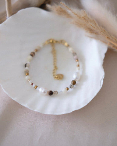 Freshwater Pearl Beaded Bracelet (Neutral) v3 - 14+5cm