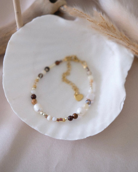 Freshwater Pearl Beaded Bracelet (Neutral) v2 - 15+5cm