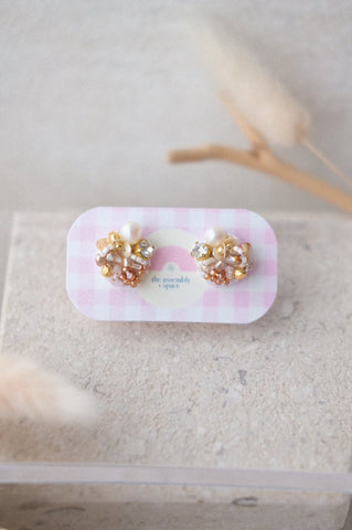 Handsewn Beaded Earrings - Neutral v2 (Petite)