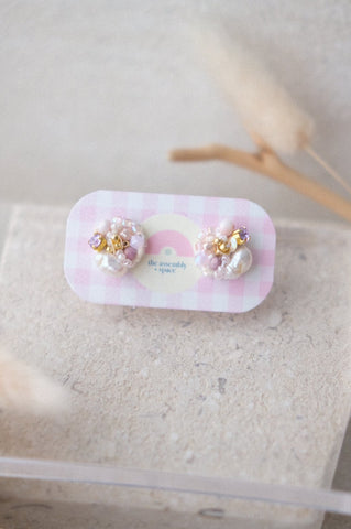 Handsewn Beaded Earrings - Lilac (Petite) v2