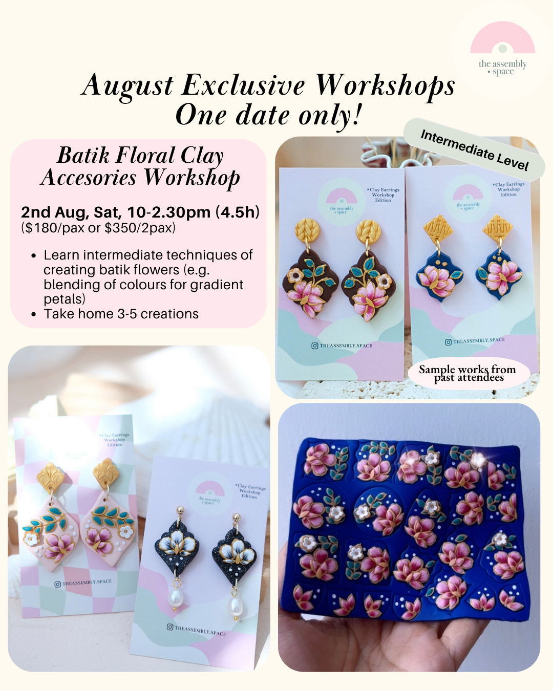 *Nday Exclusive* Batik Floral Clay Accessories Workshop - 2nd Aug