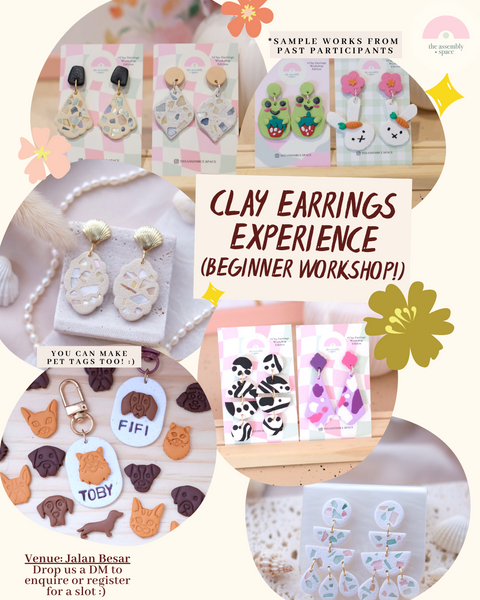 Clay Earrings Workshop (Basic *Kids and adult friendly*)- 12th Mar