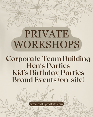 Corporate Workshops / Hen's Parties / Kids' Birthday Parties / Events