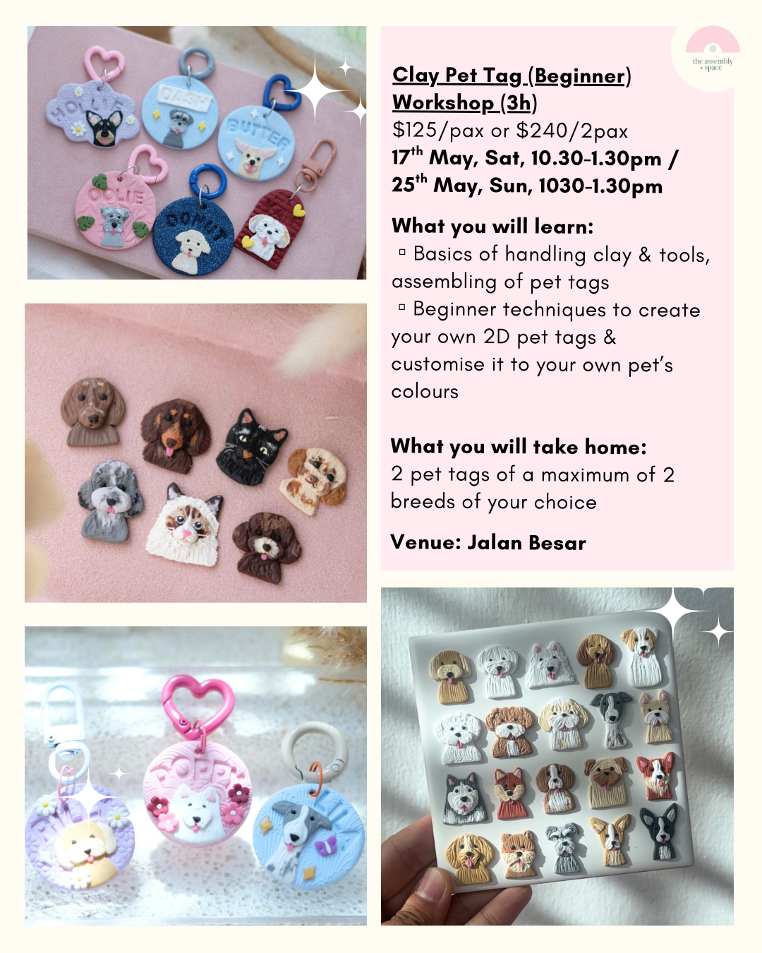 Clay Pet Tag Workshop - 17th / 25th May
