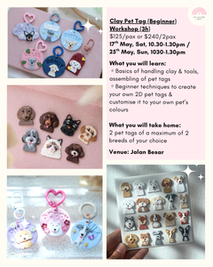Clay Pet Tag Workshop - 17th / 25th May