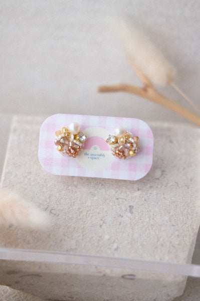 Handsewn Beaded Earrings - Neutral v2 (Petite)