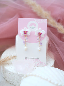 [PRE-ORDER] Orchid - Single Pearl & Swarovski Crystals Dangle