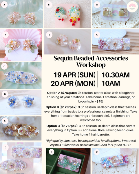 Sequin Beaded Beginner Workshop - Apr