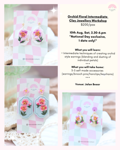 Clay Earrings Workshop (Orchid Intermediate - National Day Exclusive!) - 10th Aug