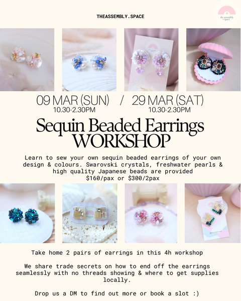 Sequin Beaded Beginner Workshop -  9th / 29th Mar