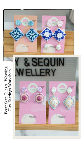 Peranakan Tiles Clay Earrings Workshop - 14th Apr (Sun) *1 last slot*