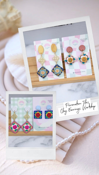 Peranakan Tiles Clay Earrings Workshop - 16th June