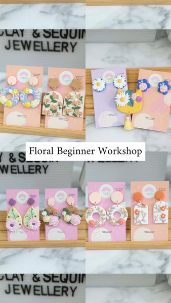 Floral Beginner Clay Earrings Workshop - 5th / 9th Nov *last 2 slots*