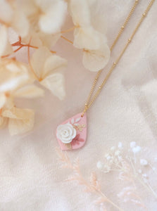 Necklace - Pink Teardrop