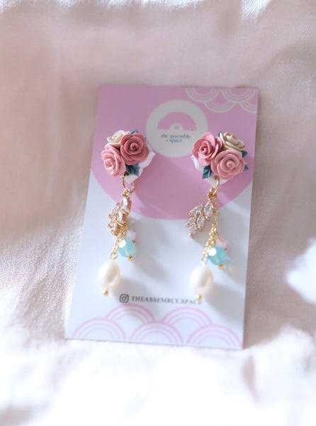 Triple Rose Long Dangle 1